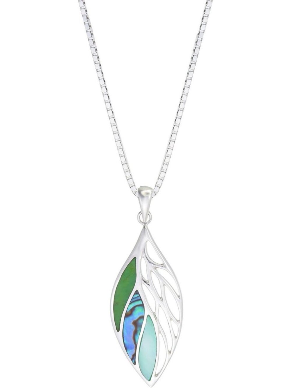 Sterling Silver Leaf Necklace, 20" Elegant Nature-Inspired Jewelry Piece